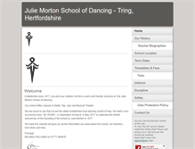 Tablet Screenshot of juliemortonschoolofdancing.com